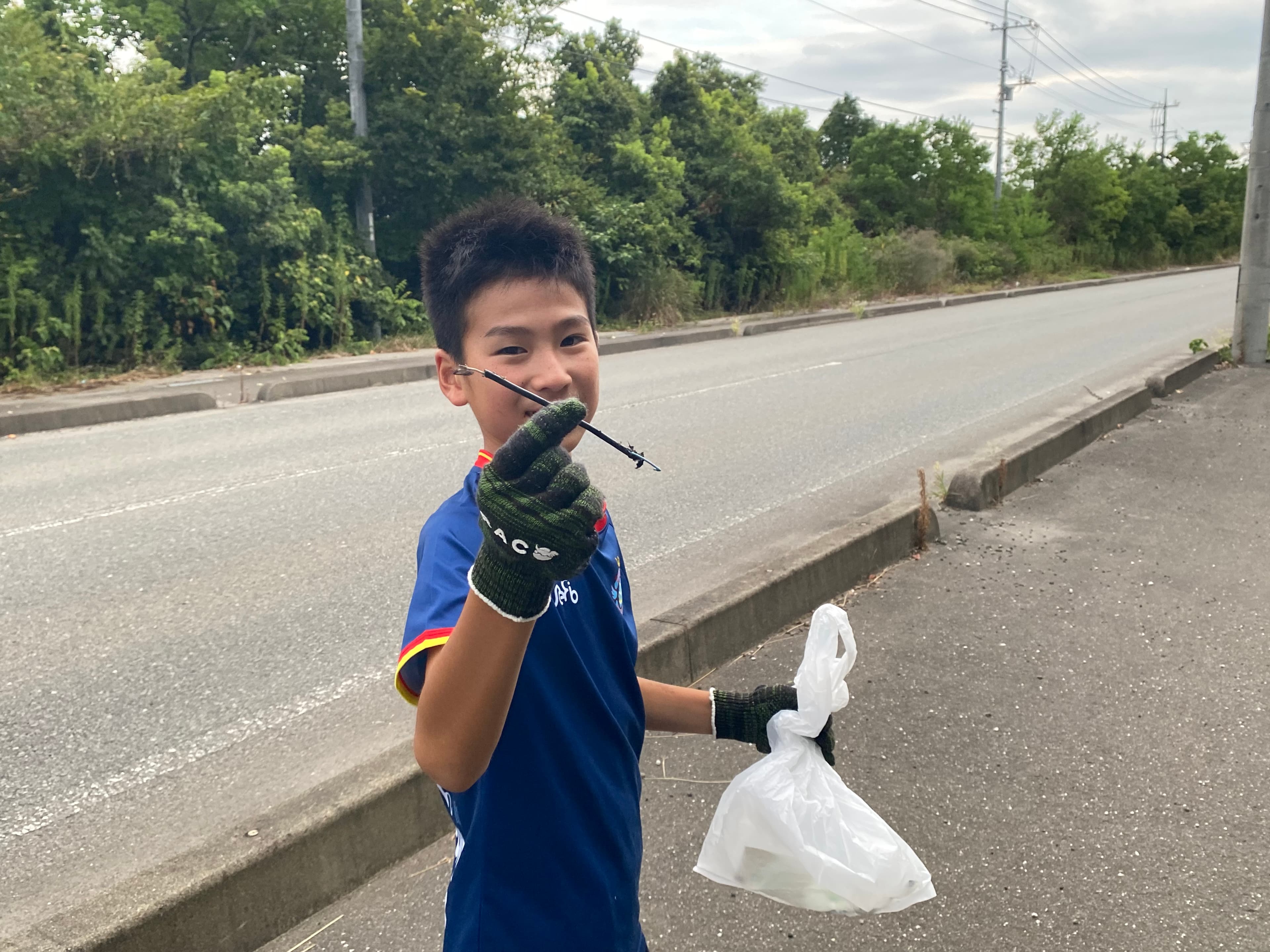 活動中のクレフィオ山口FCジュニアの選手たち